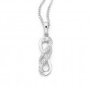 Sterling-Silver-Cubic-Zirconia-Infinity-Pendant Sale
