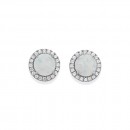 Sterling-Silver-CZ-Created-Opal-Studs Sale